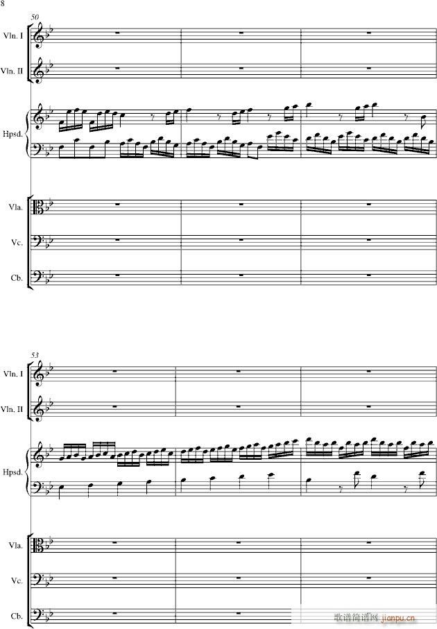 羽管键琴协奏曲(钢琴谱)8