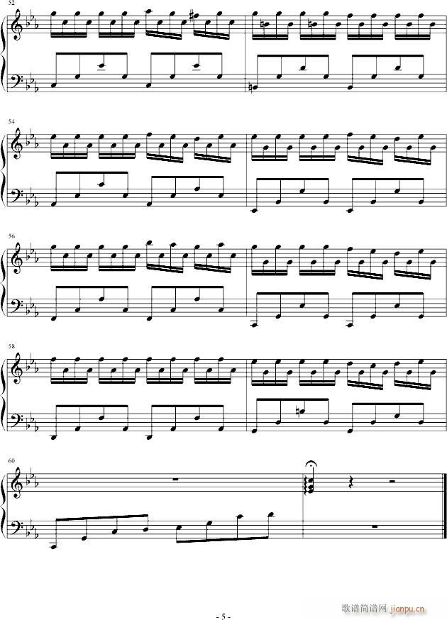 小夜练习曲(钢琴谱)5