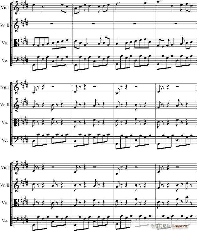 #c小调弦乐四重奏(钢琴谱)8