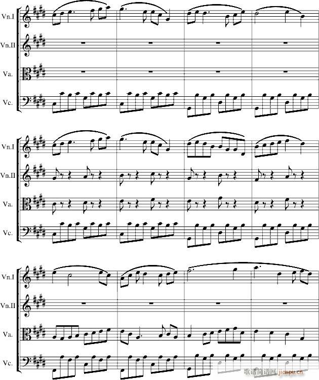 #c小调弦乐四重奏(钢琴谱)7