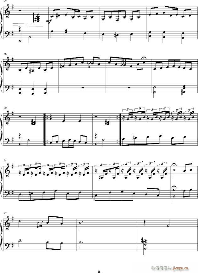 西班牙乐曲(钢琴谱)6