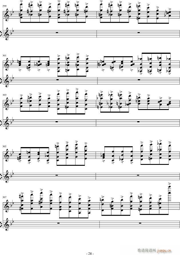 意大利国歌变奏曲(钢琴谱)28