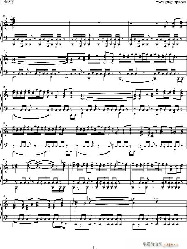 奥林匹克旋律(钢琴谱)5
