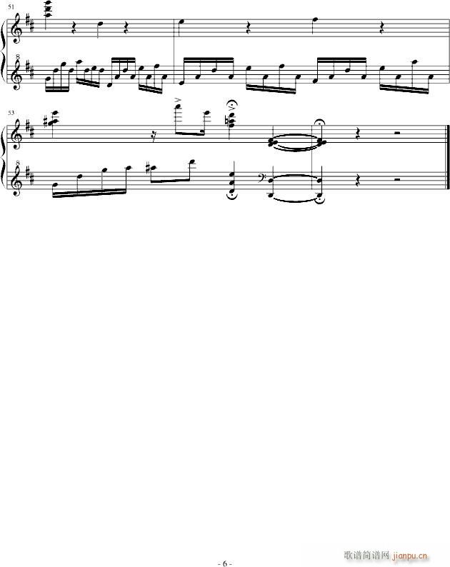 恋的感觉(钢琴谱)6