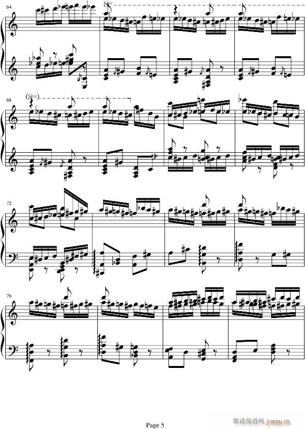 狂蜂飞舞(钢琴谱)5