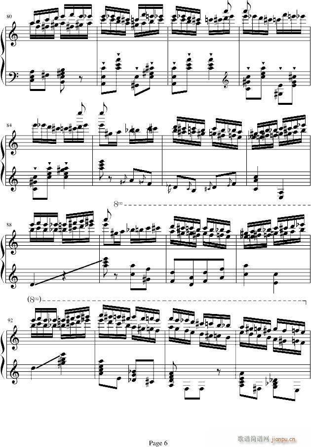 狂蜂飞舞(钢琴谱)6