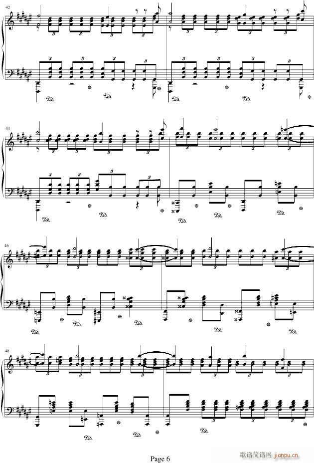 斯克里宾练习曲(钢琴谱)6