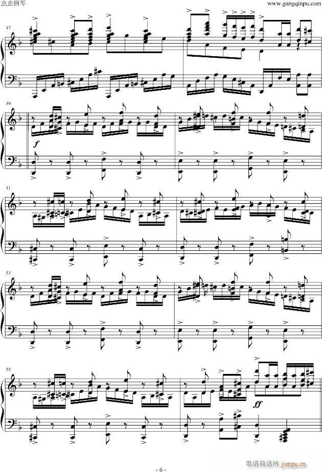 流星雨练习曲(钢琴谱)6