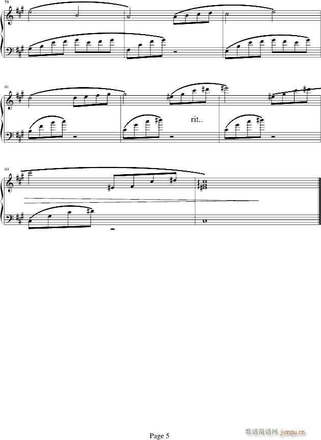 Cast Fate To The Wind(钢琴谱)5