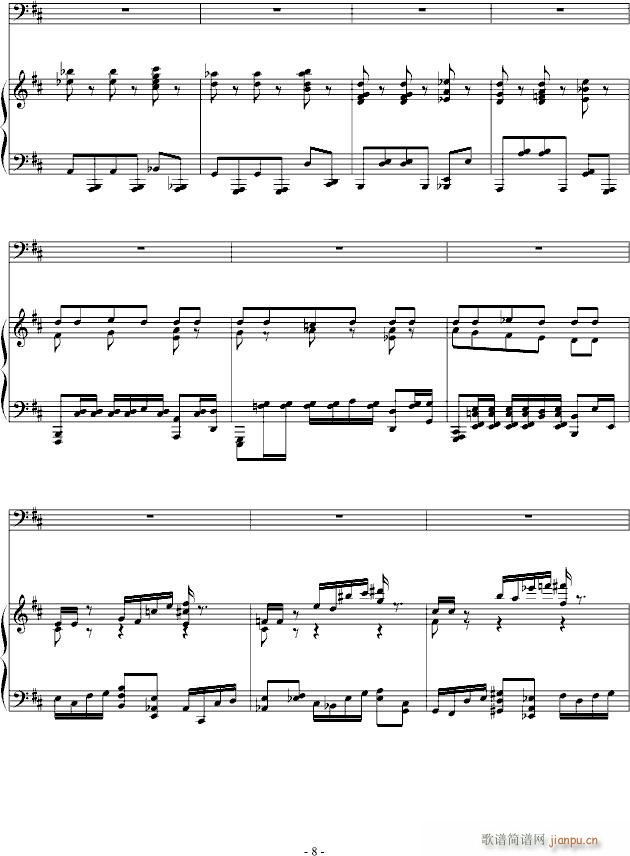 D大调诙谐曲(钢琴谱)8