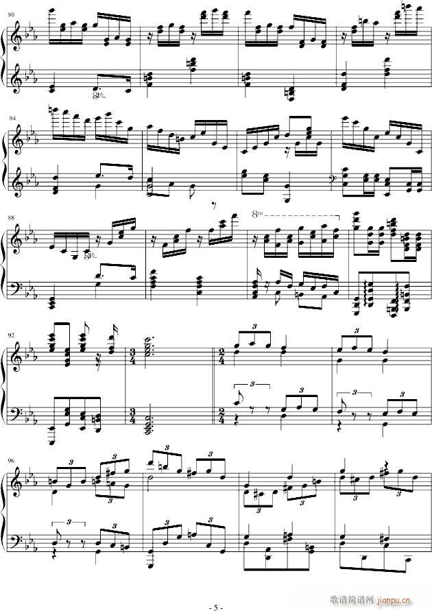 C小调斯拉夫主题变奏曲(钢琴谱)5