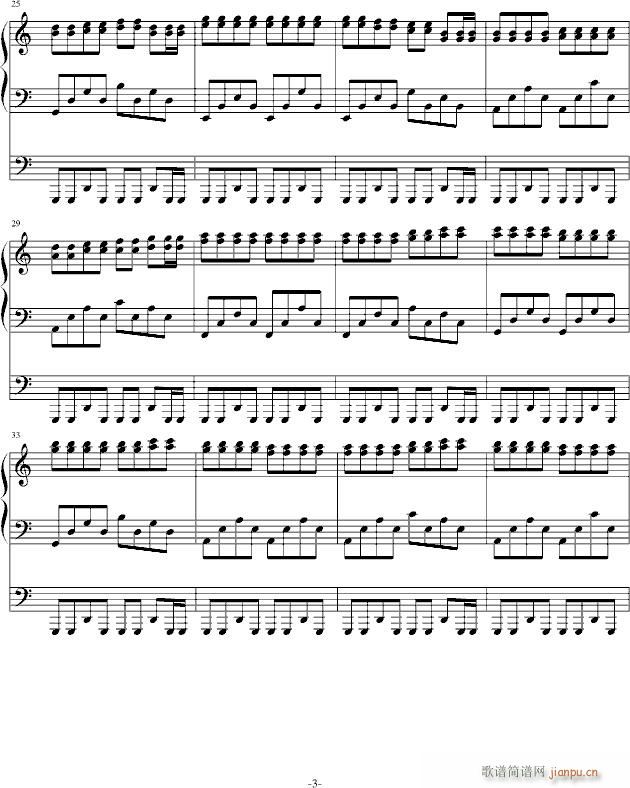 钢琴会跳舞(钢琴谱)3