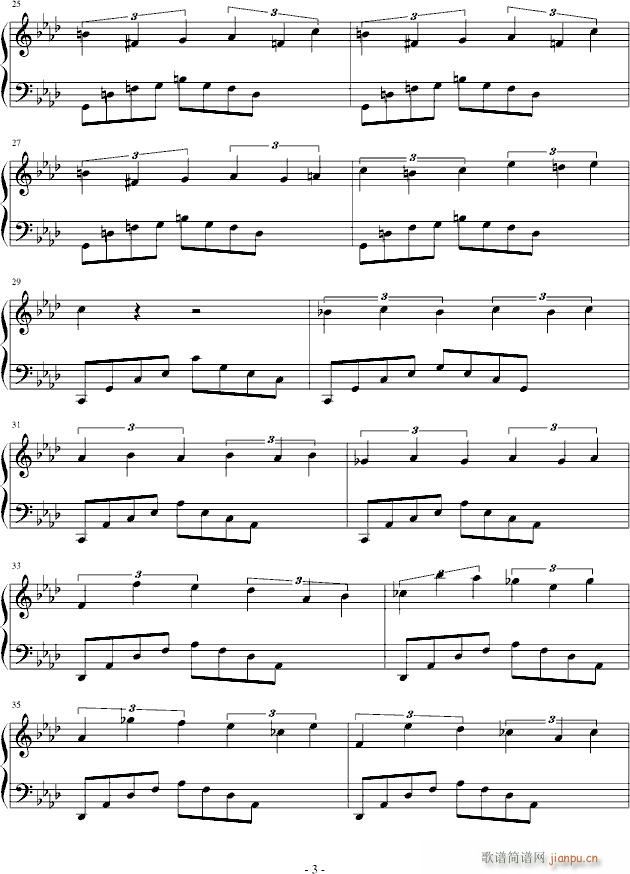 肖邦新练习曲三首之一(钢琴谱)3