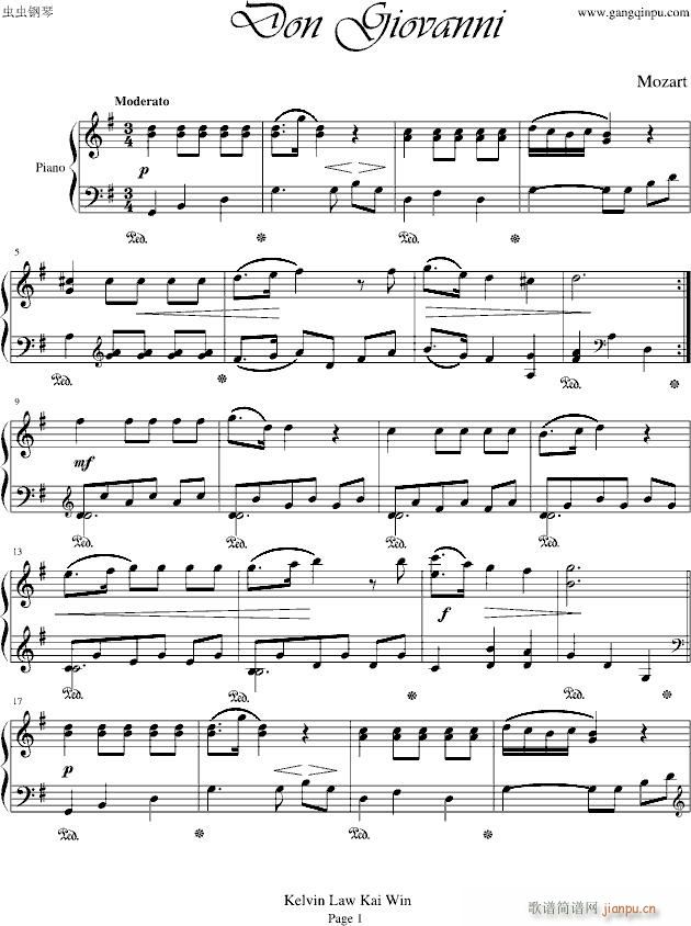 唐·喬望尼(钢琴谱)1