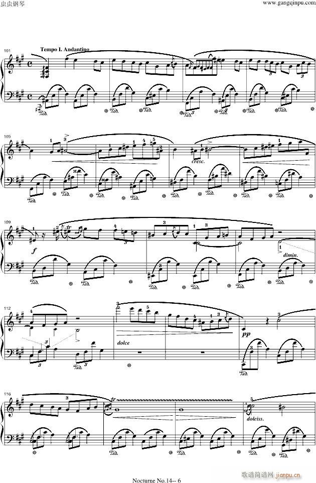 #f小调夜曲(钢琴谱)6