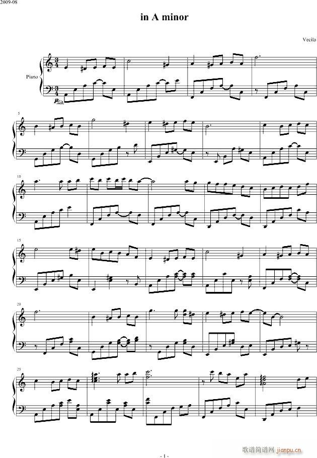 A小调(钢琴谱)1