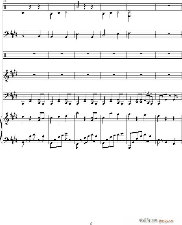 温暖的雪(钢琴谱)5