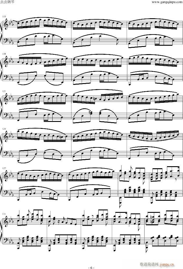降E大调船歌(钢琴谱)6