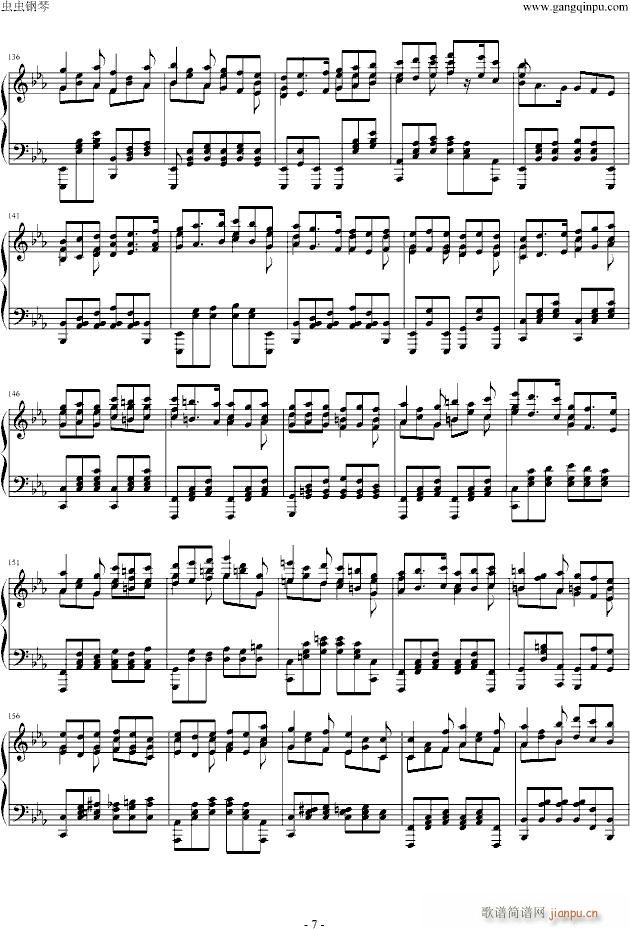 降E大调船歌(钢琴谱)7
