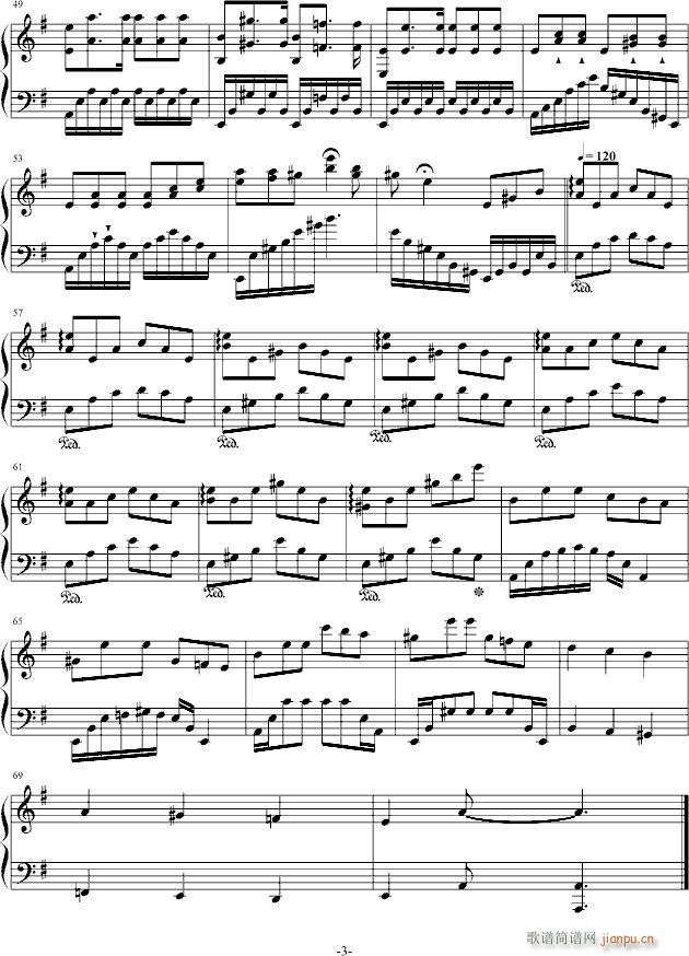 雨夜随笔(钢琴谱)3