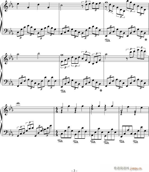 安睡的天使(钢琴谱)3