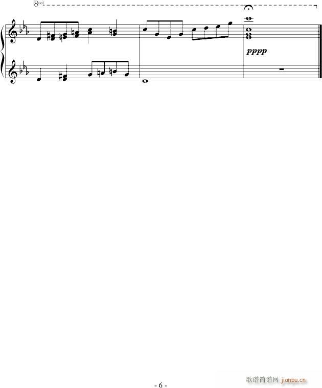 安睡的天使(钢琴谱)6