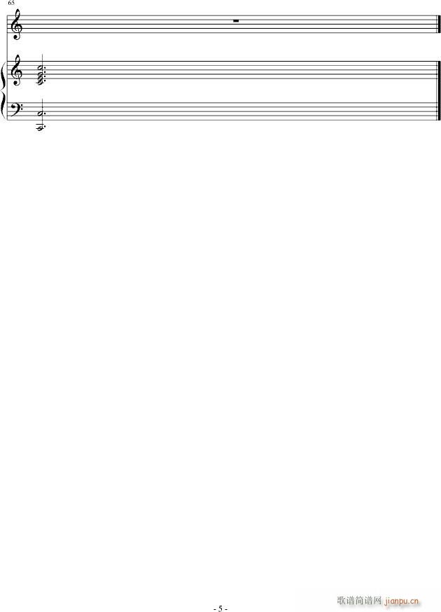 白玉兰圆舞曲(钢琴谱)5