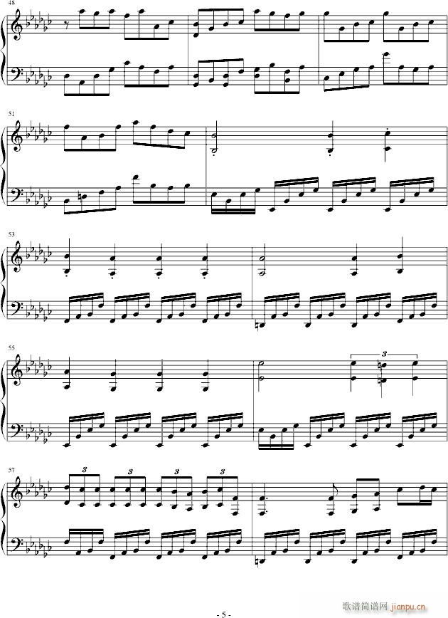 无限梦幻叙事曲(钢琴谱)5