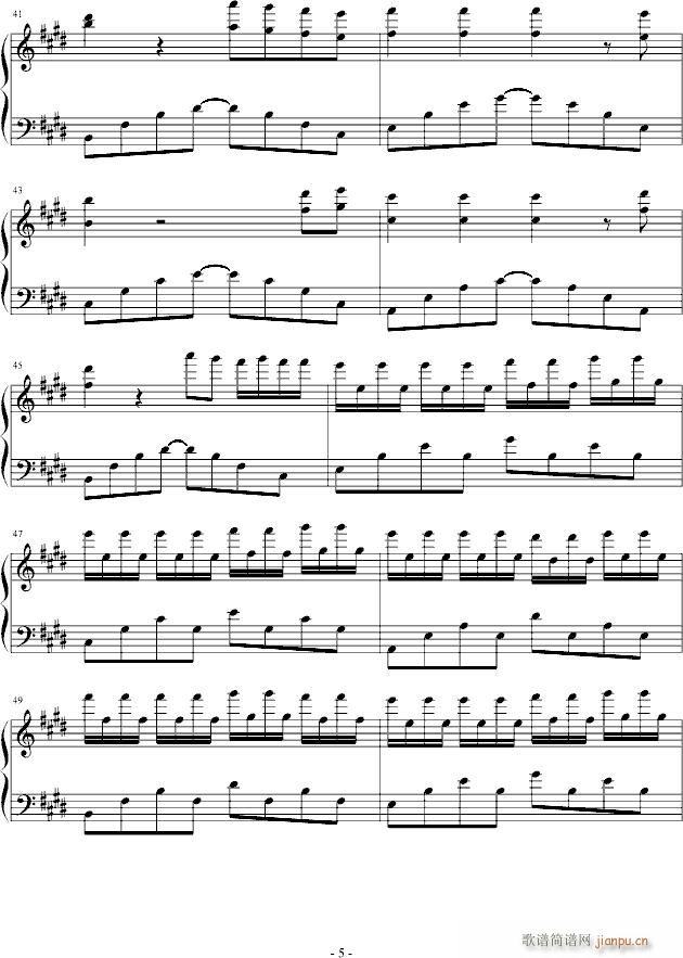 Peaceful Malody(钢琴谱)5