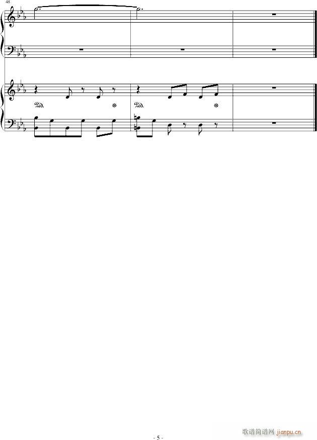 红雨重现(钢琴谱)5