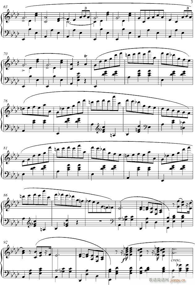 waltz No.5(钢琴谱)3