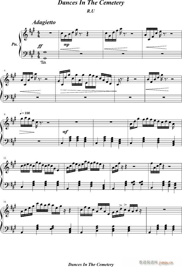墓之舞(钢琴谱)1