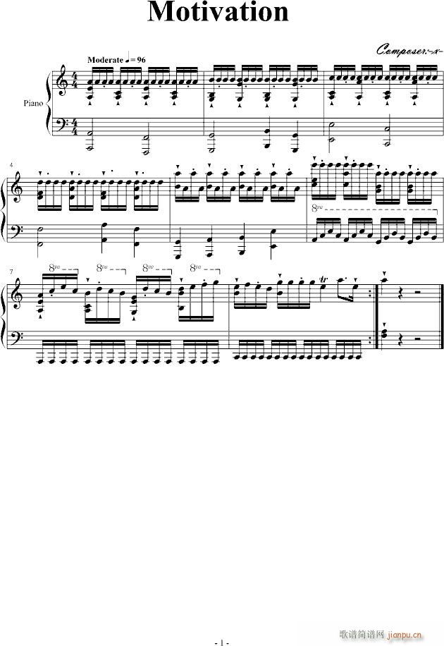 motivation(钢琴谱)1