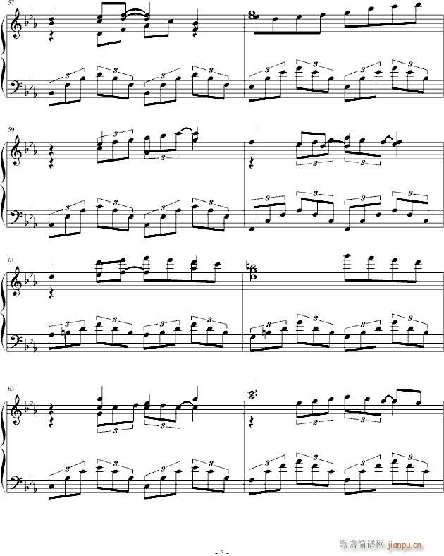 浅紫色(钢琴谱)5