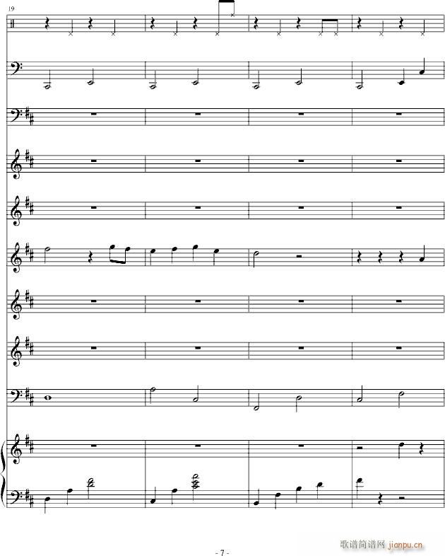 迪士尼.(钢琴谱)7