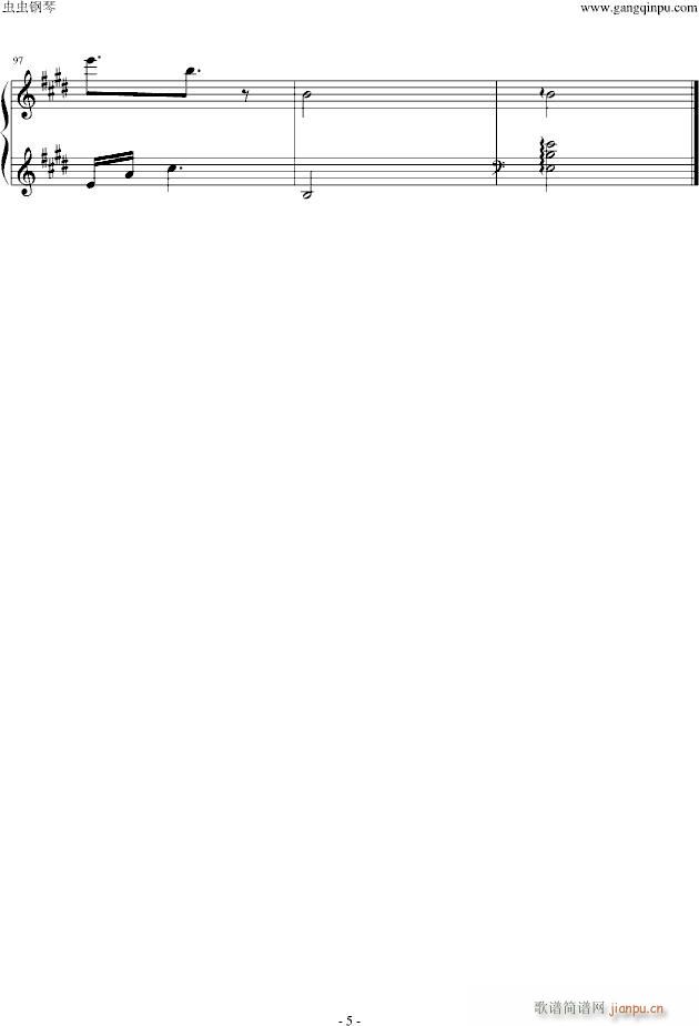 我很快乐钢琴演奏版(钢琴谱)5