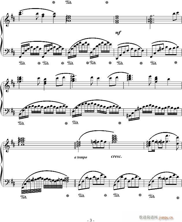 充满心田的思念(钢琴谱)3