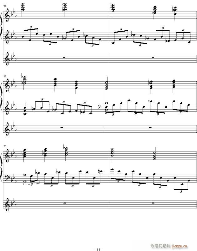 E大调乐曲(钢琴谱)11