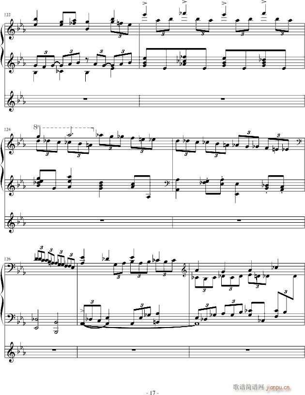 E大调乐曲(钢琴谱)17