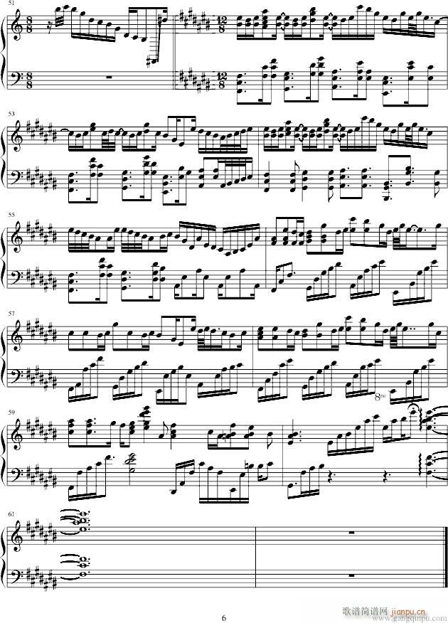 纯白(钢琴谱)6