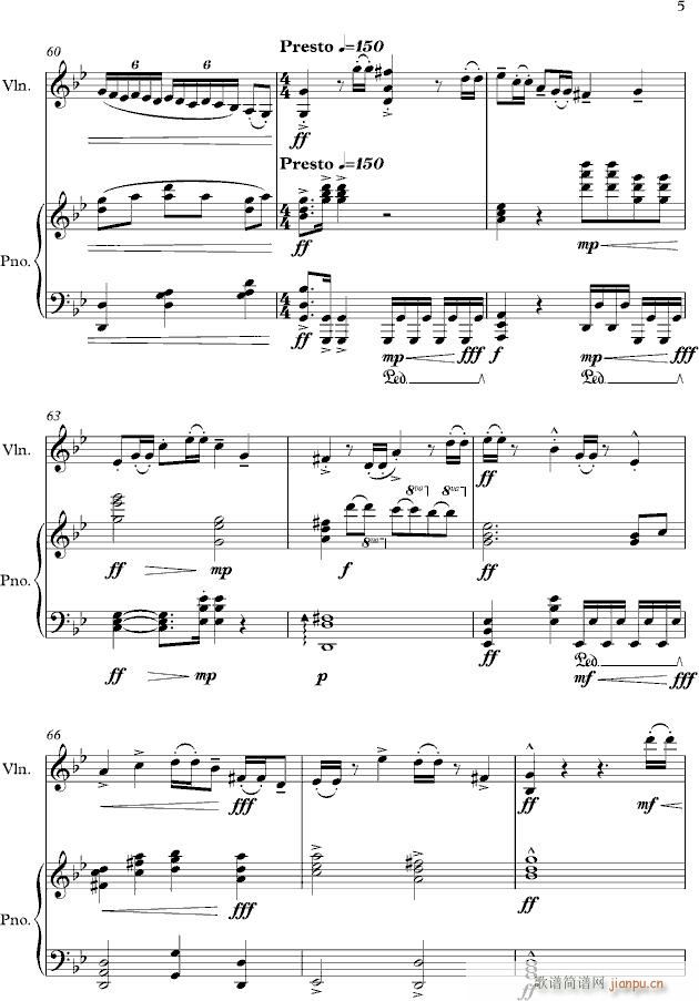 Passando Tempesta(钢琴谱)5