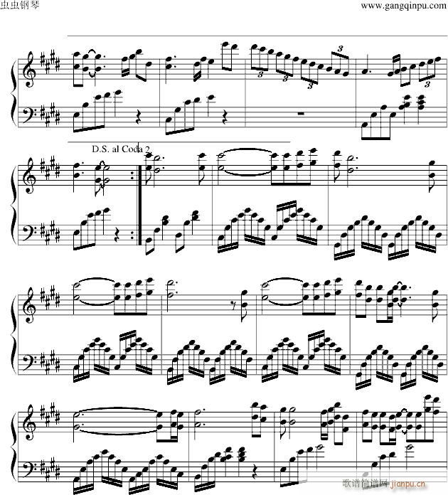 玻璃之情(钢琴谱)3