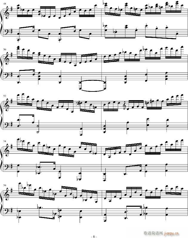 呼啸练习曲(钢琴谱)6