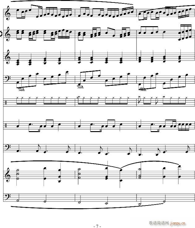 泪的卡农(钢琴谱)7