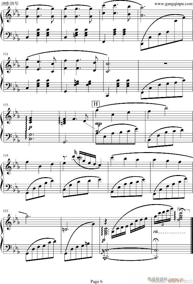 「母に捧げる歌」(钢琴谱)6