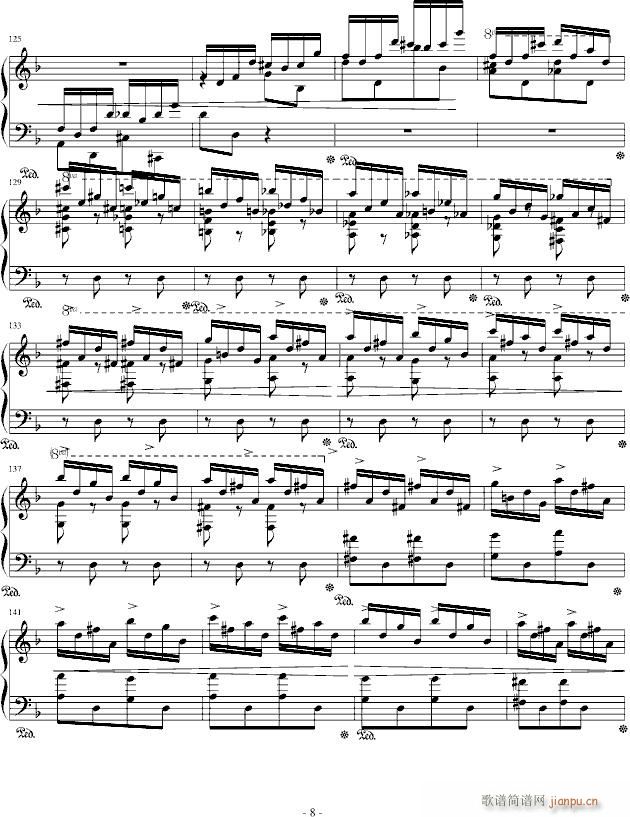 原创悲伤叙事曲(钢琴谱)8