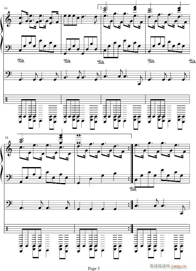 轻松随想曲(钢琴谱)3