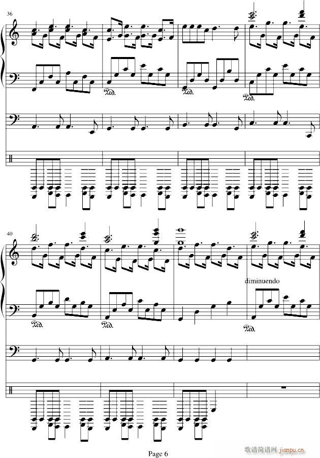 轻松随想曲(钢琴谱)6