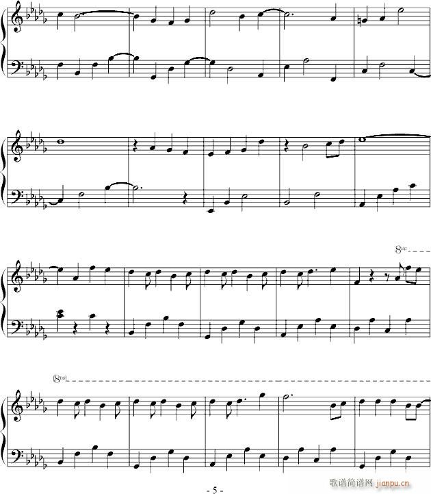 愛在記憶中找妳(钢琴谱)5