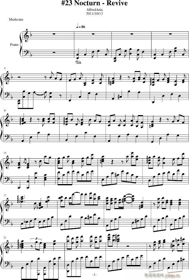 #23 Nocturn(钢琴谱)1